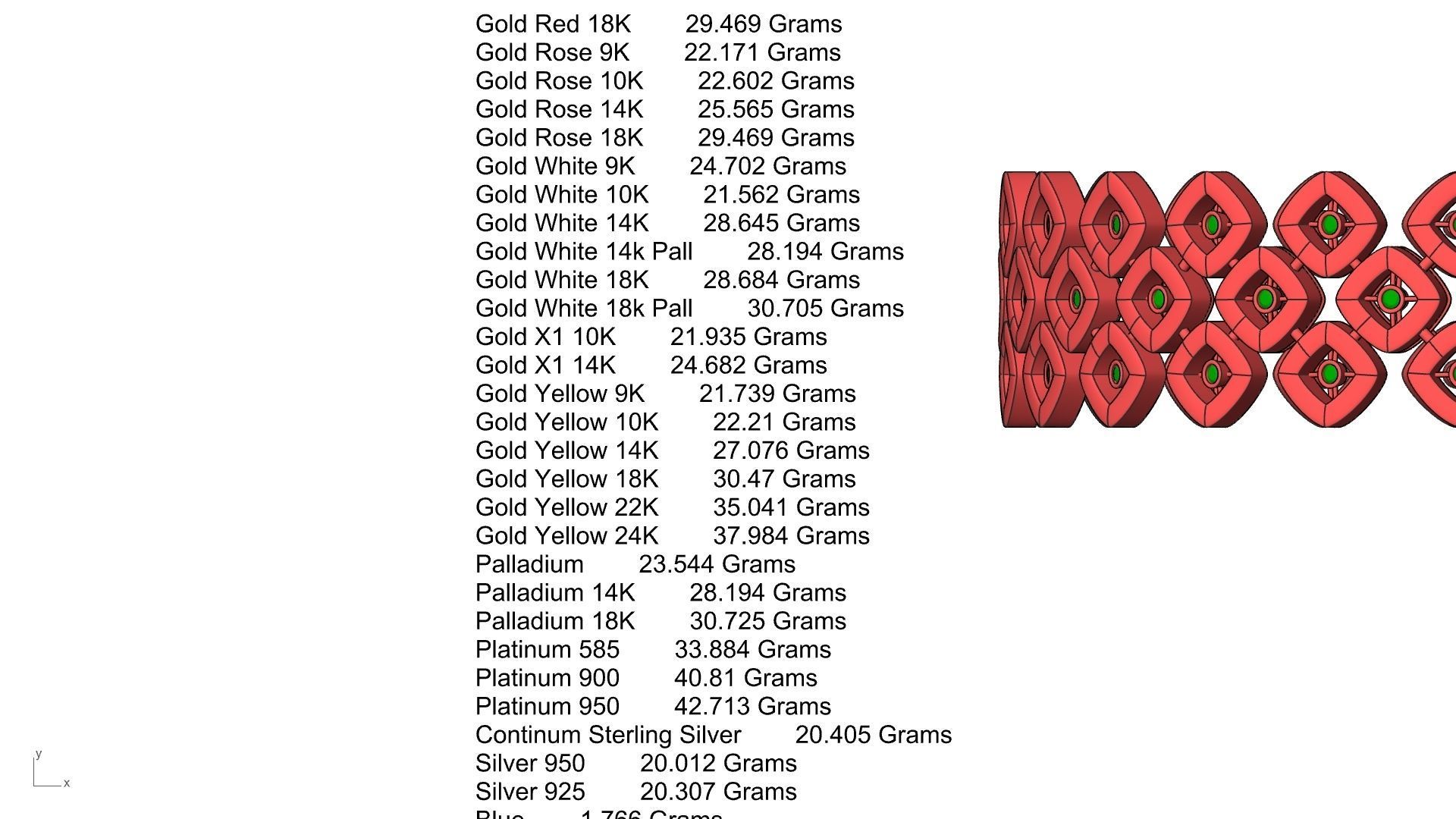 diamond rhombus bangle stl verified 3D print model_9