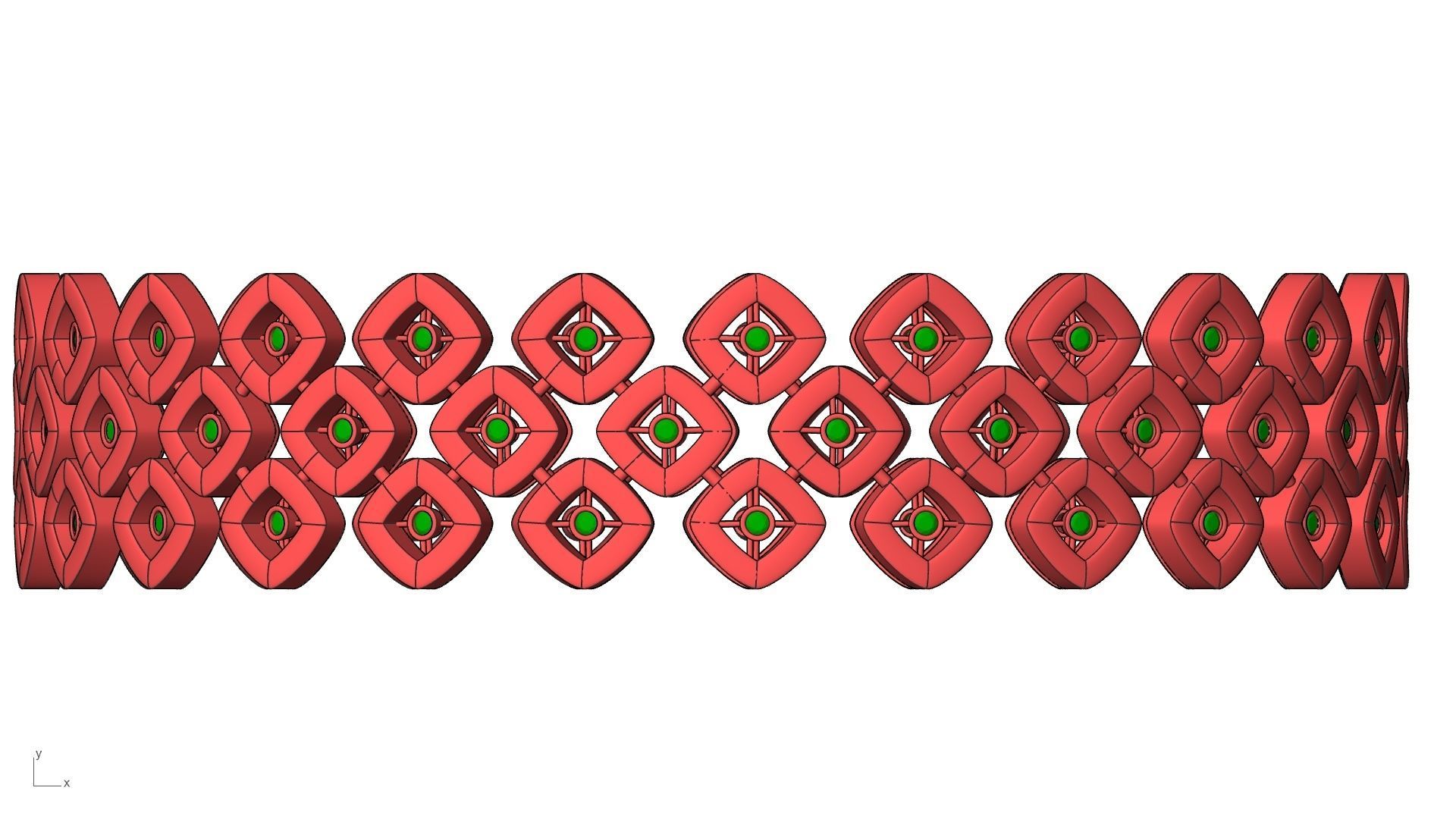 diamond rhombus bangle stl verified 3D print model_10