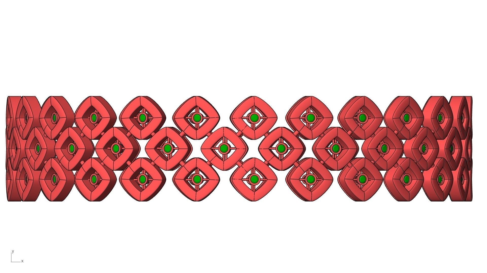 diamond rhombus bangle stl verified 3D print model_11