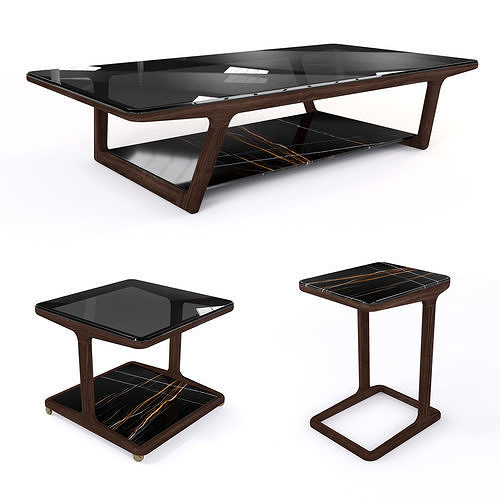 Porada Script - Coffee and Side Tables 3D model