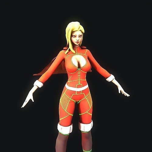 Super Cristmas Mom Low-poly 3D model