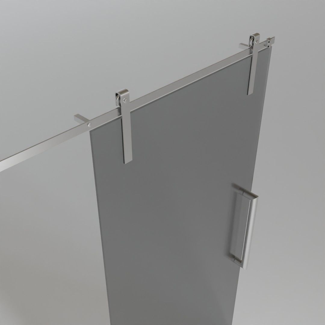 Glass slide door 3D model_3