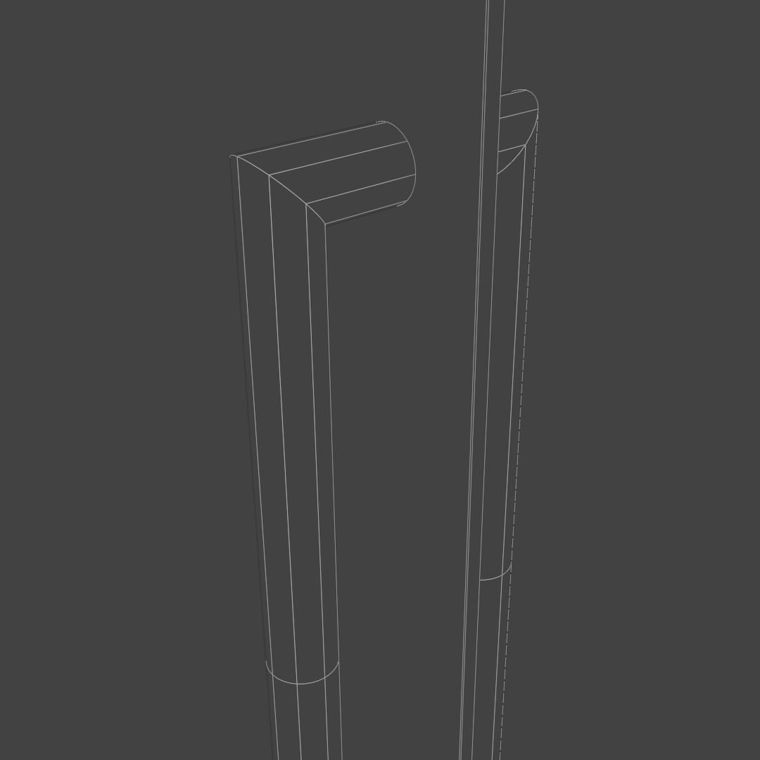 Glass slide door 3D model_5