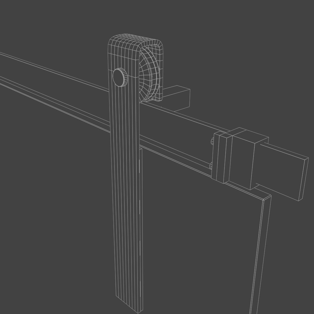 Glass slide door 3D model_6