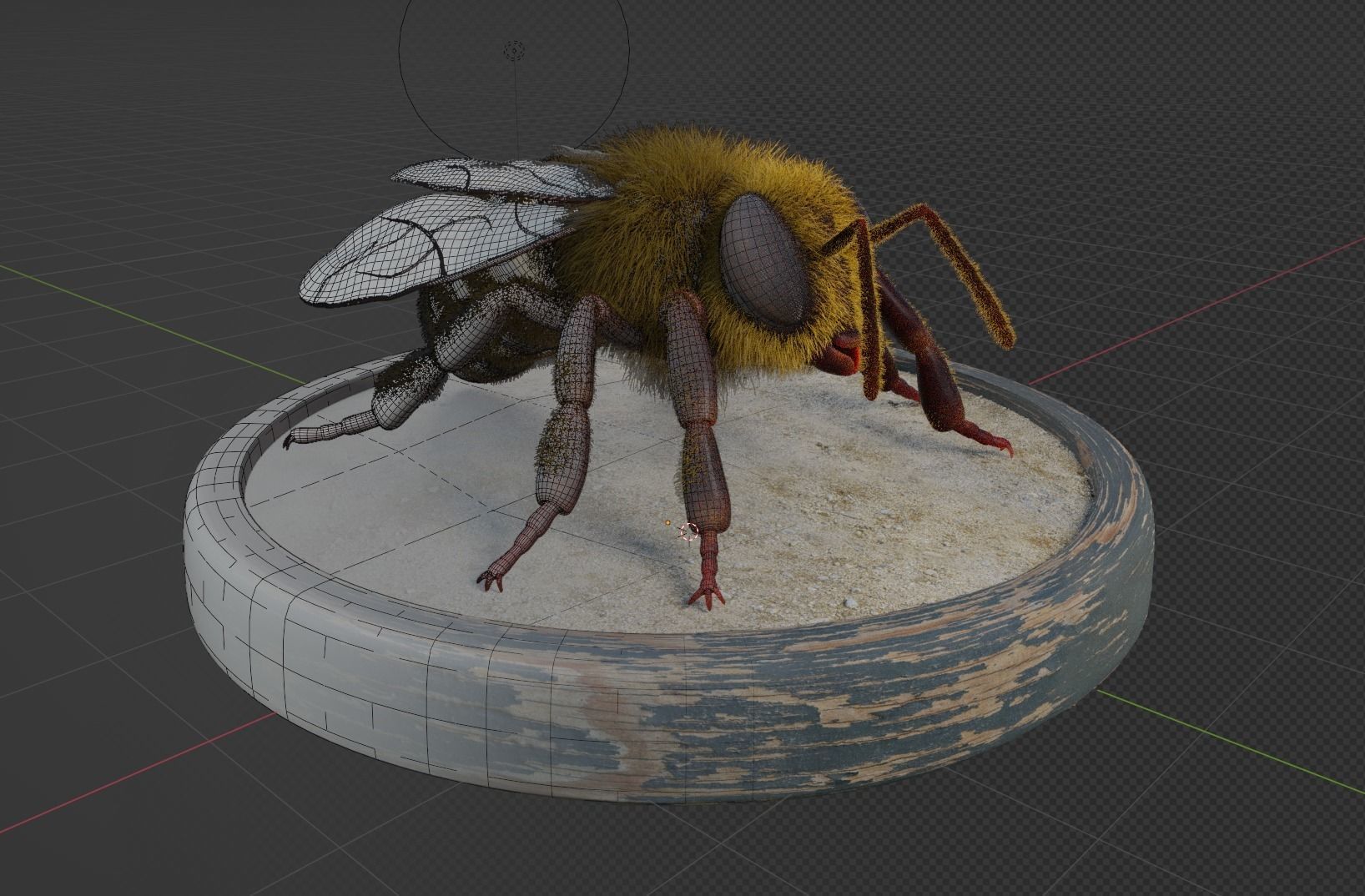 Bee - Blender Low-poly 3D model_3