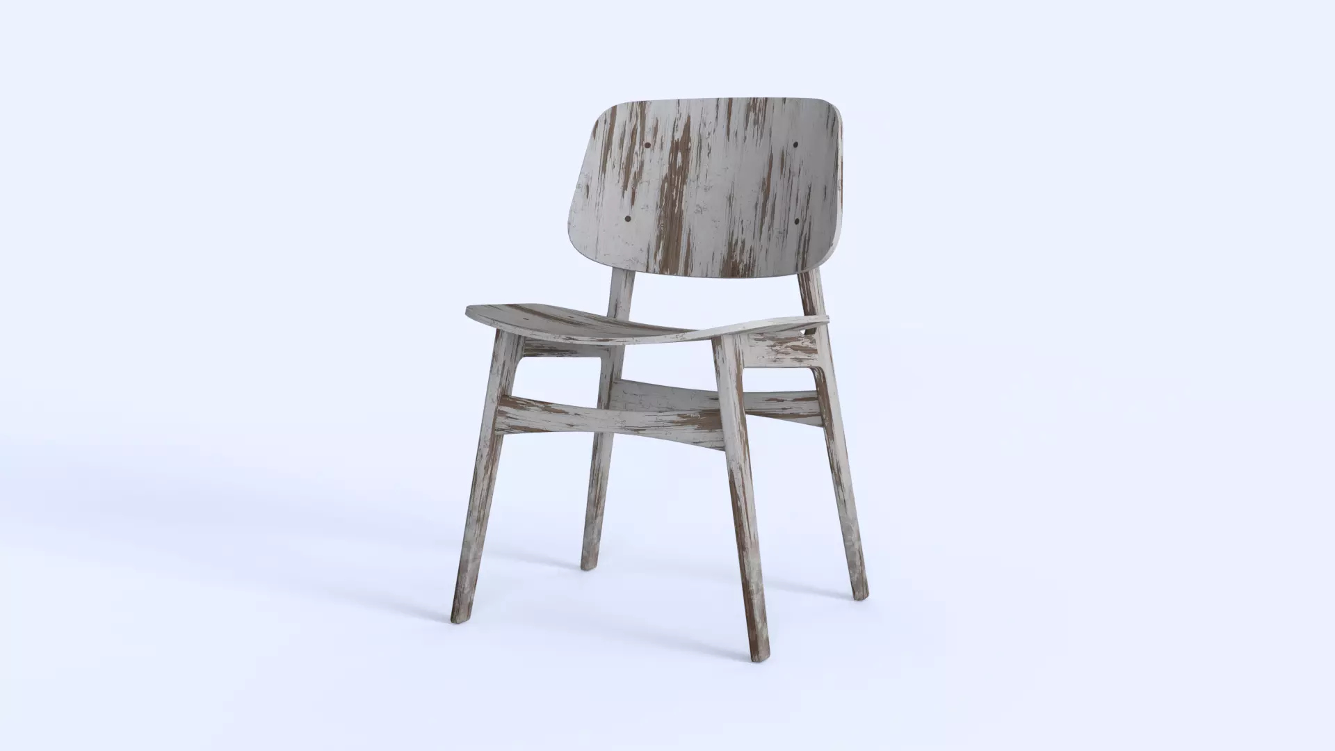 SOBORG WOODEN CHAIR COLOR 09 Free low-poly 3D model