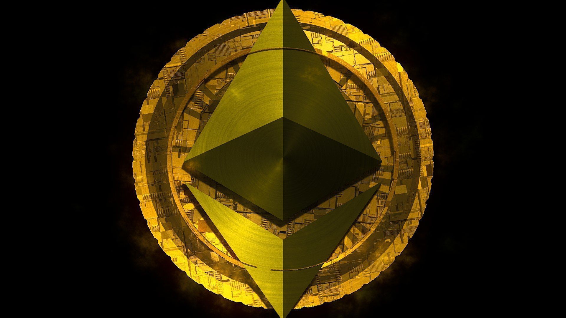 Ethereum Eth Btc Bitcoin Crypto Coin Token Blockchain Nft 0156 3D model_1