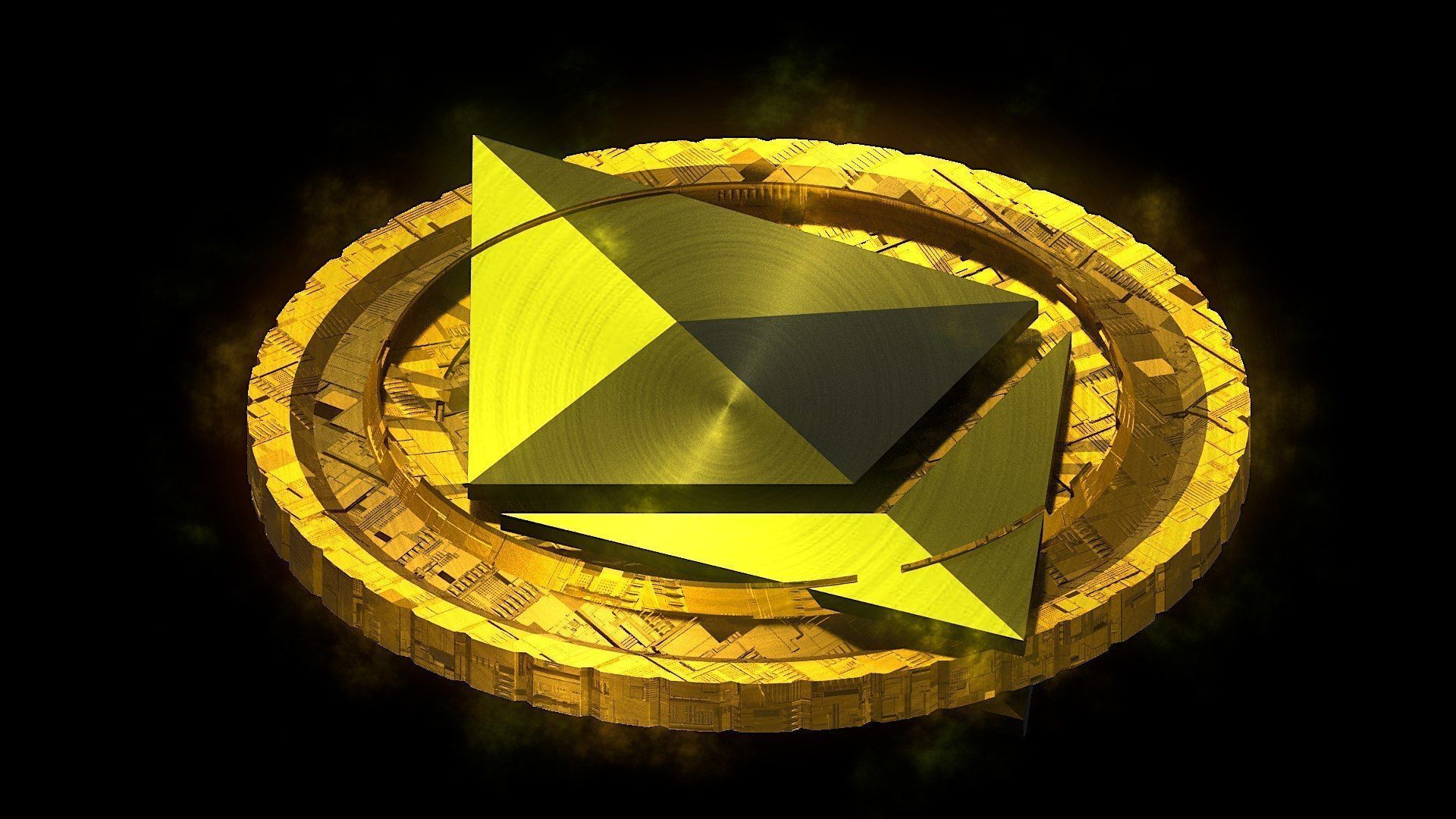 Ethereum Eth Btc Bitcoin Crypto Coin Token Blockchain Nft 0156 3D model_3