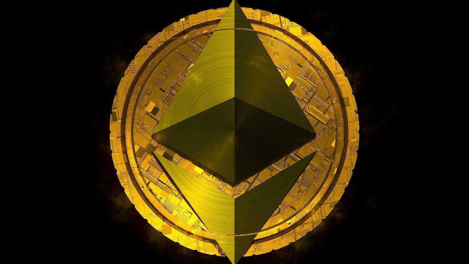 Ethereum Eth Btc Bitcoin Crypto Coin Token Blockchain Nft 0152 3D model_1