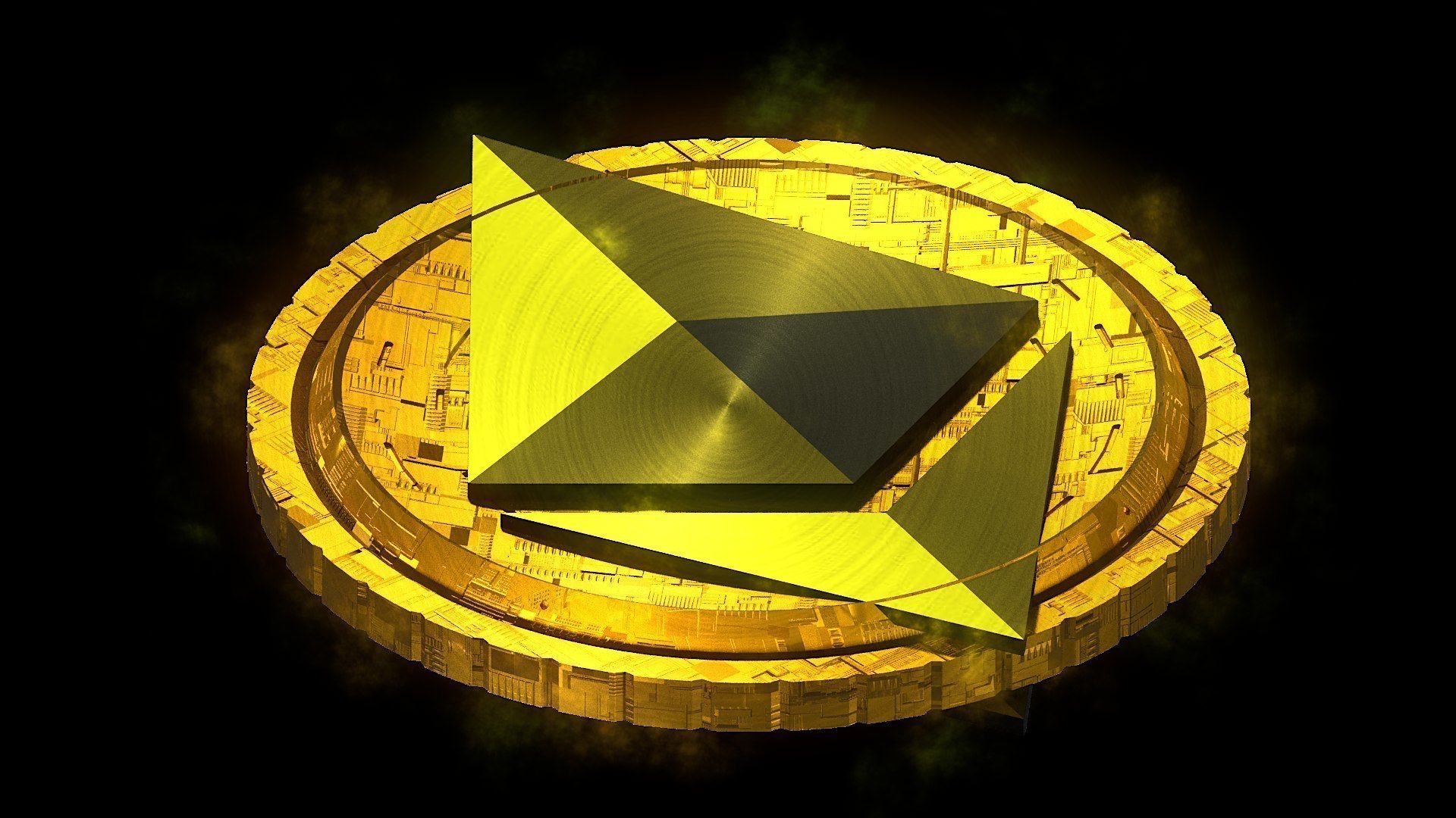 Ethereum Eth Btc Bitcoin Crypto Coin Token Blockchain Nft 0152 3D model_3