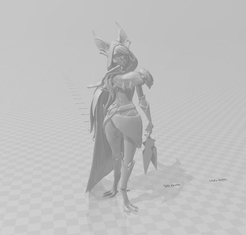 Arcana Xayah 3D Model 3D print model_2