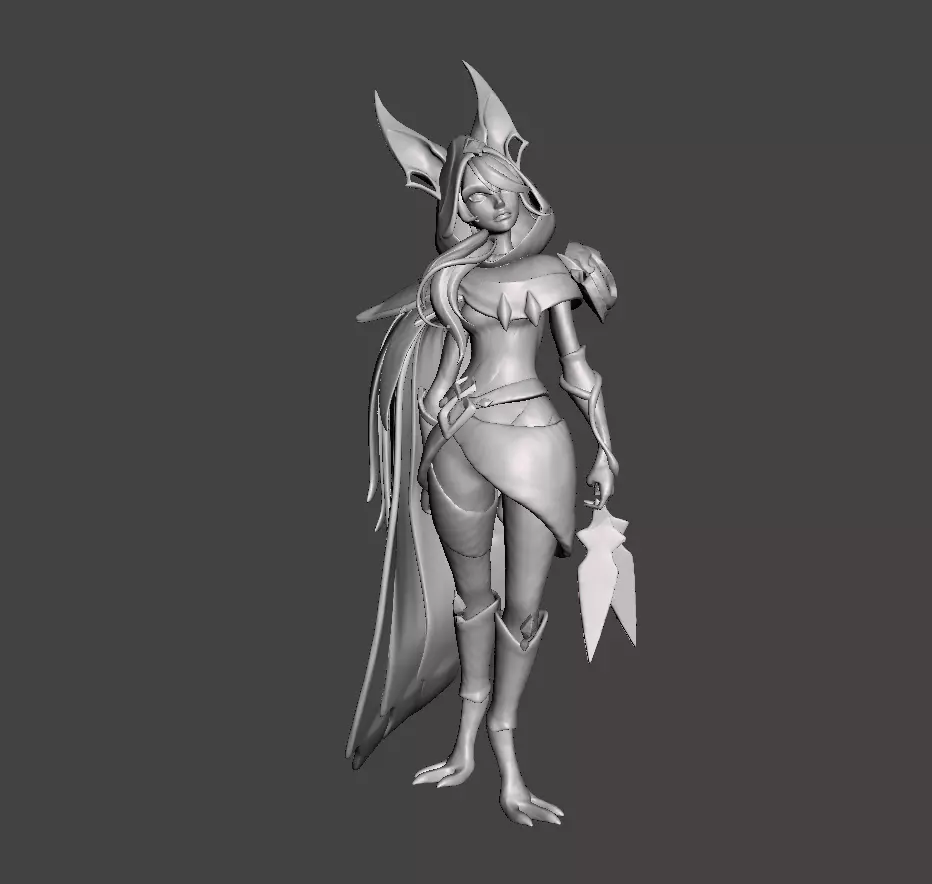 Arcana Xayah 3D Model 3D print model_0