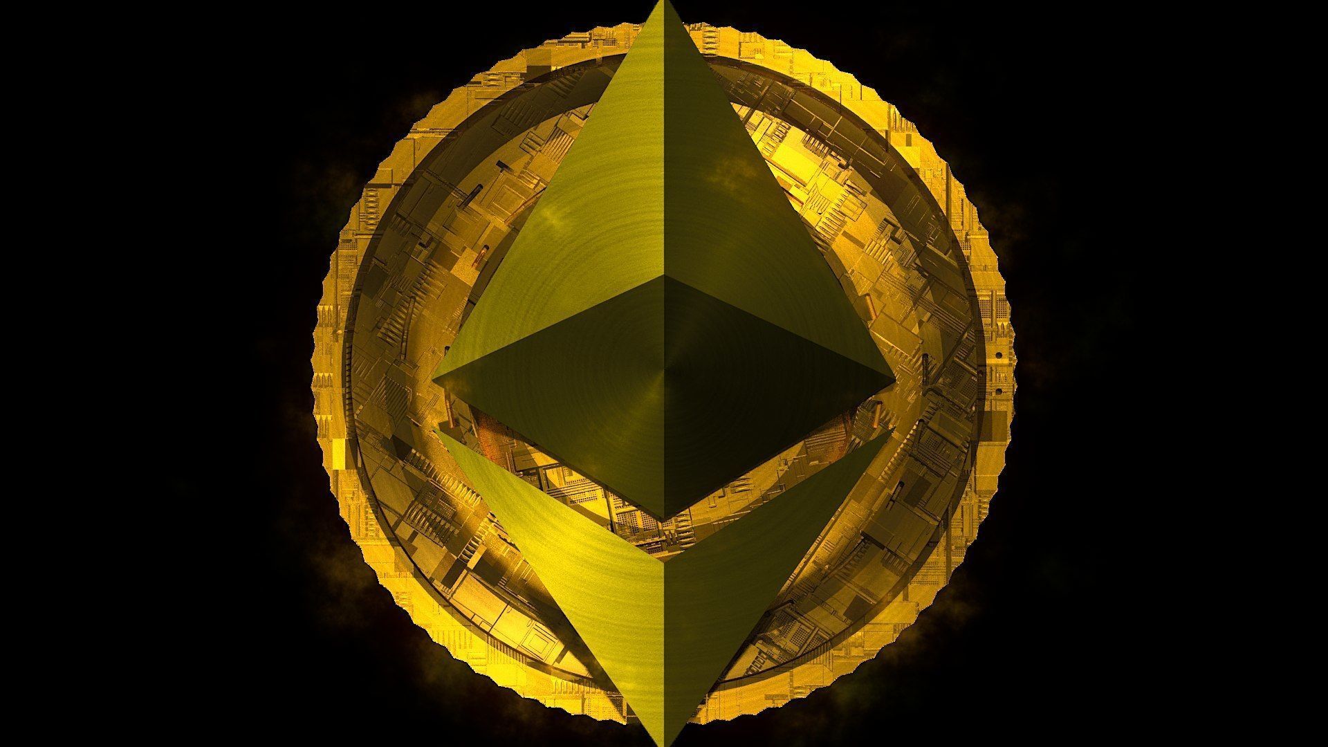 Ethereum Eth Btc Bitcoin Crypto Coin Token Blockchain Nft 0132 3D model_1