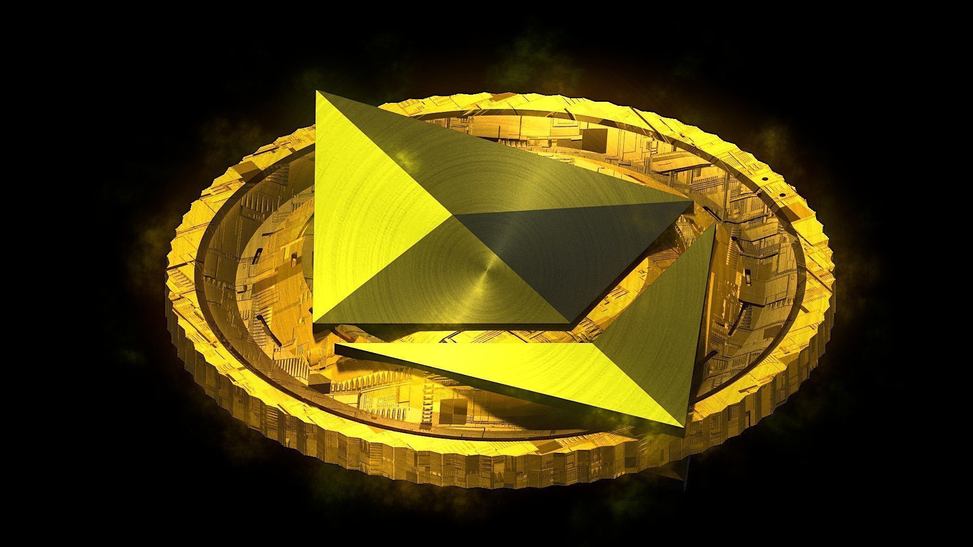 Ethereum Eth Btc Bitcoin Crypto Coin Token Blockchain Nft 0132 3D model_3