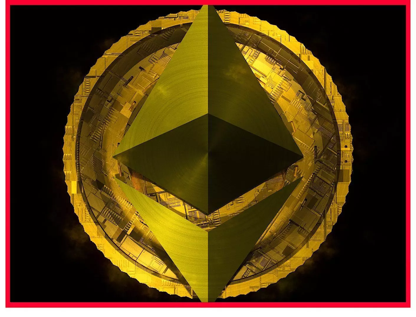 Ethereum Eth Btc Bitcoin Crypto Coin Token Blockchain Nft 0132 3D model_0