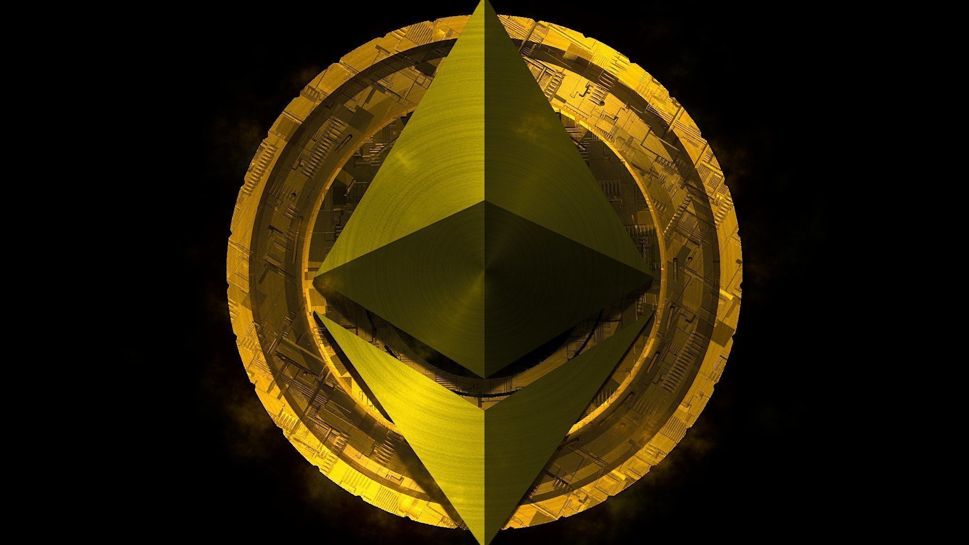 Ethereum Eth Btc Bitcoin Crypto Coin Token Blockchain Nft 0131 3D model_1