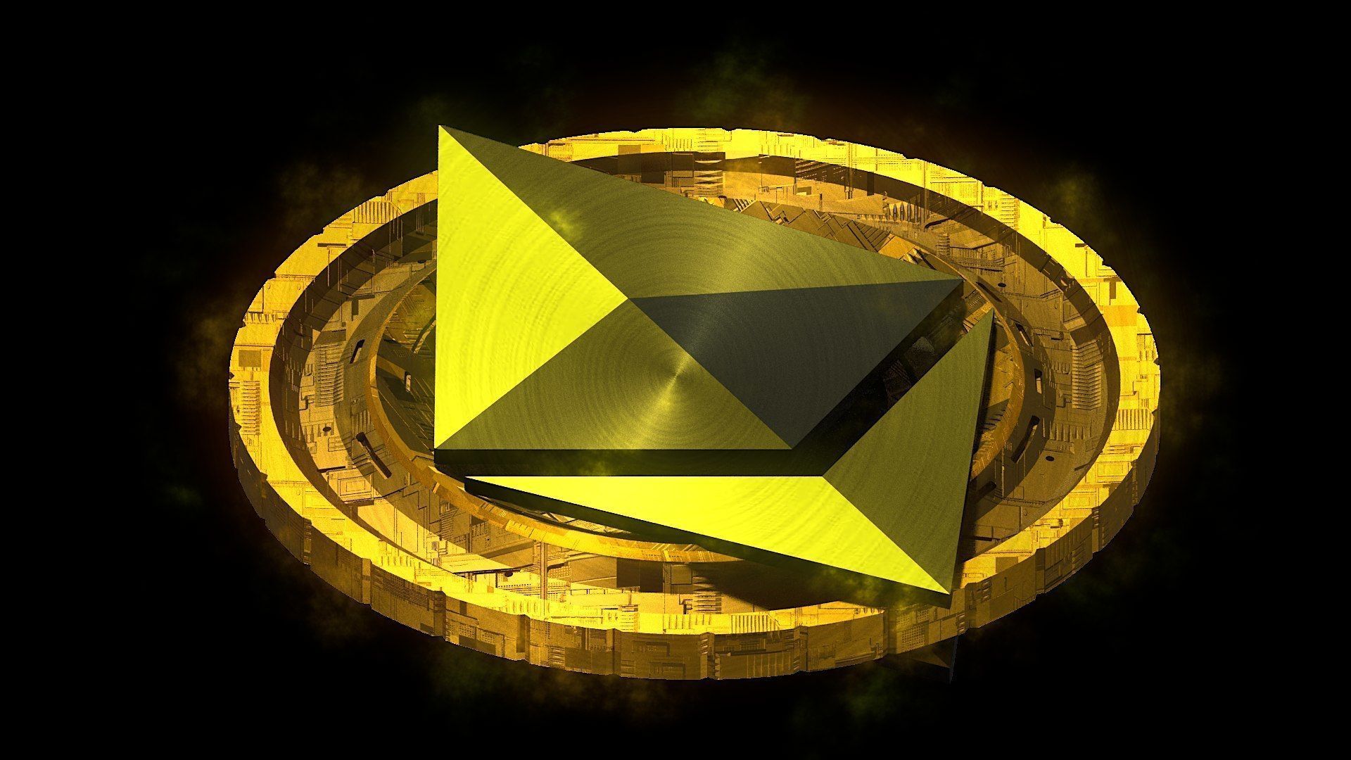 Ethereum Eth Btc Bitcoin Crypto Coin Token Blockchain Nft 0131 3D model_3