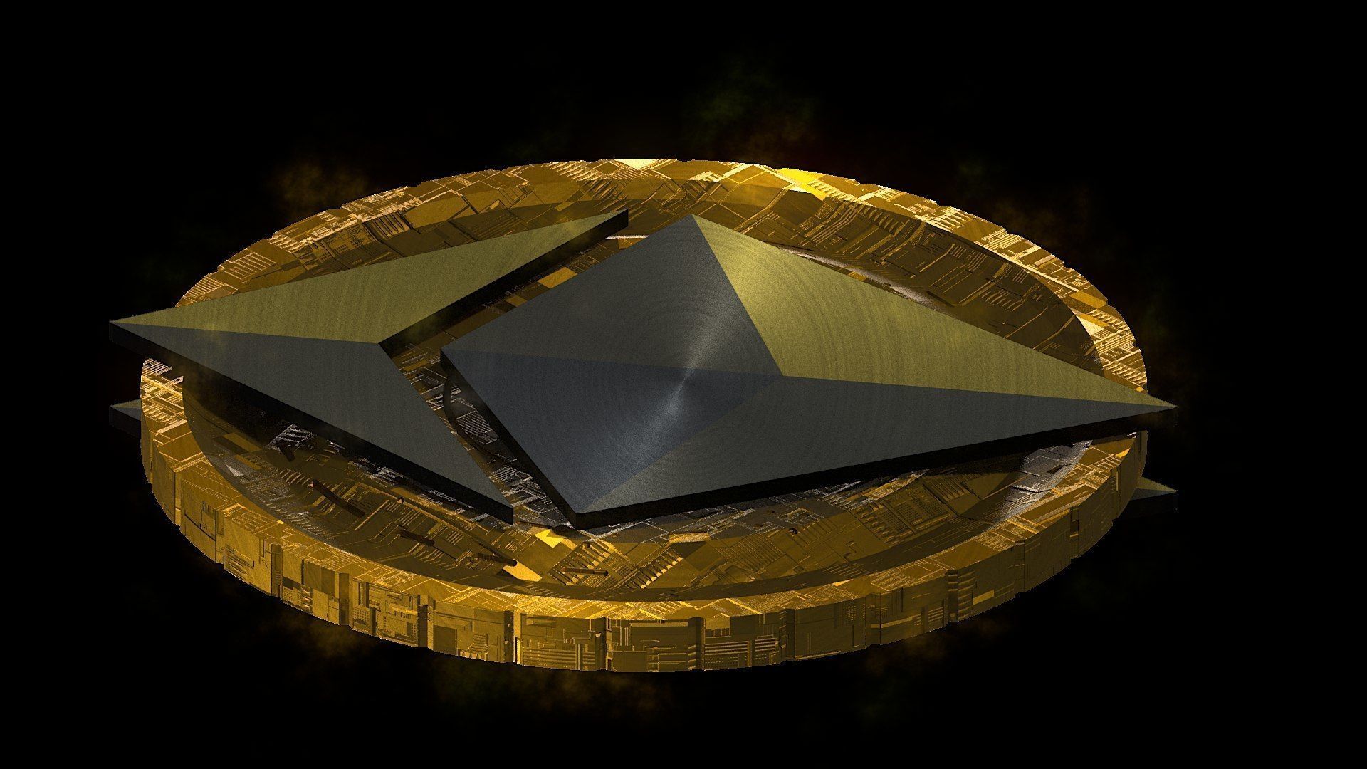 Ethereum Eth Btc Bitcoin Crypto Coin Token Blockchain Nft 0120 3D model_2