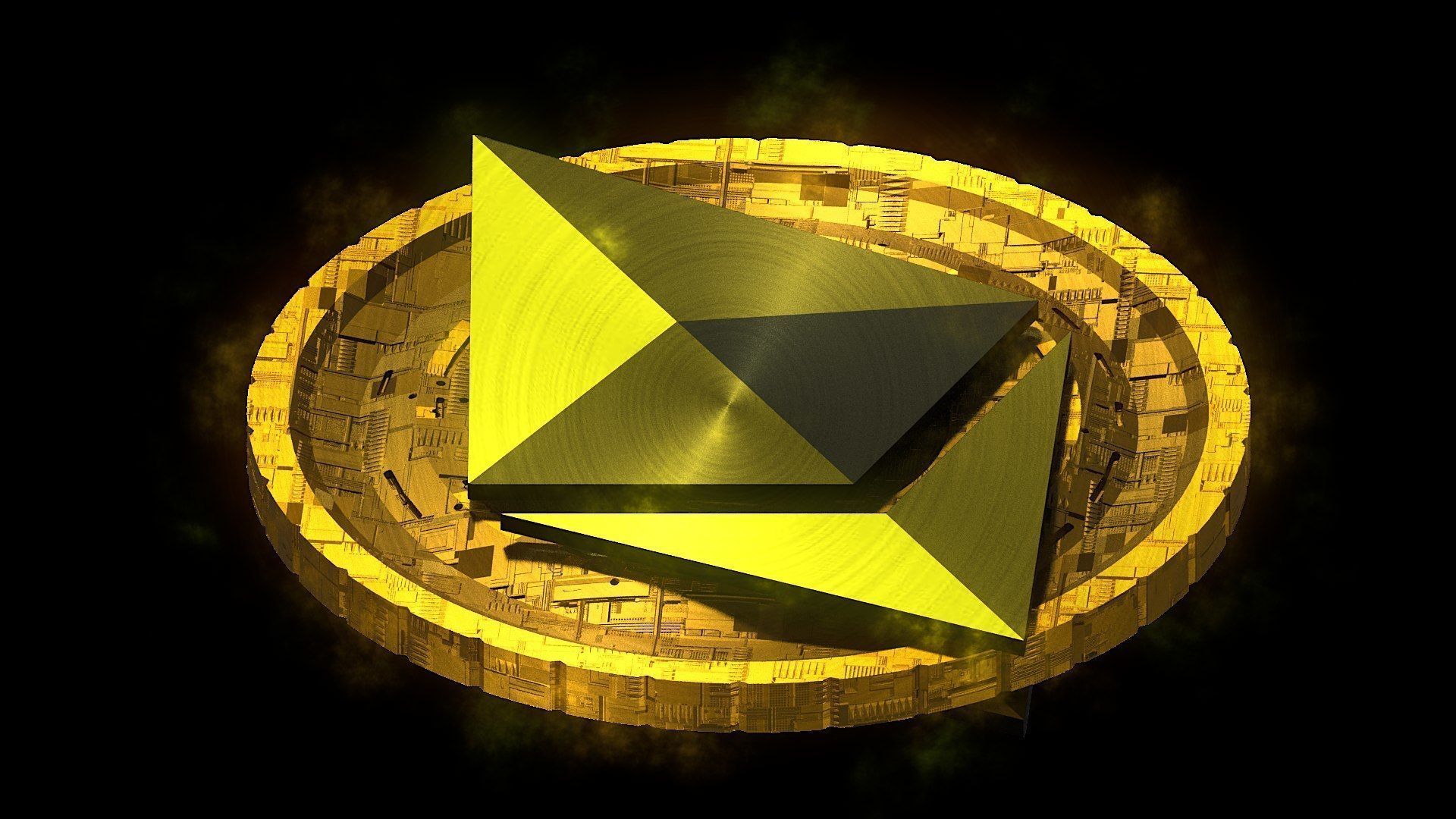 Ethereum Eth Btc Bitcoin Crypto Coin Token Blockchain Nft 0120 3D model_3