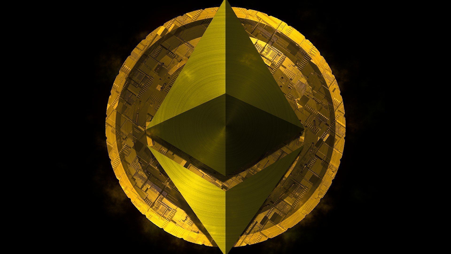 Ethereum Eth Btc Bitcoin Crypto Coin Token Blockchain Nft 0120 3D model_1