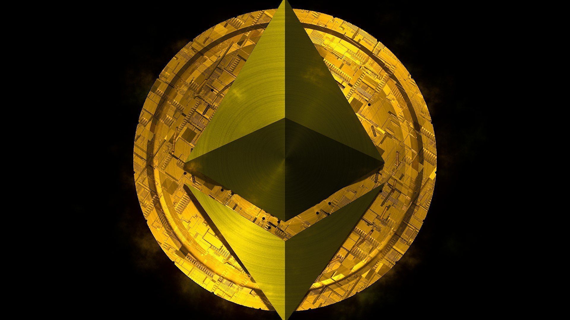 Ethereum Eth Btc Bitcoin Crypto Coin Token Blockchain Nft 0111 3D model_1