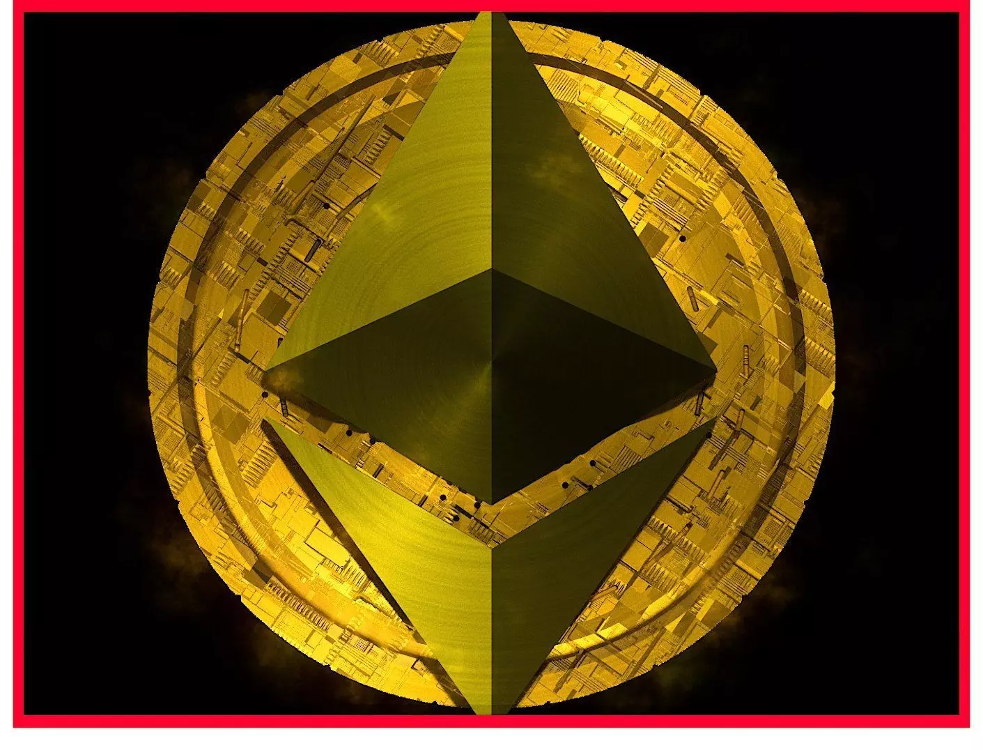 Ethereum Eth Btc Bitcoin Crypto Coin Token Blockchain Nft 0111 3D model_0