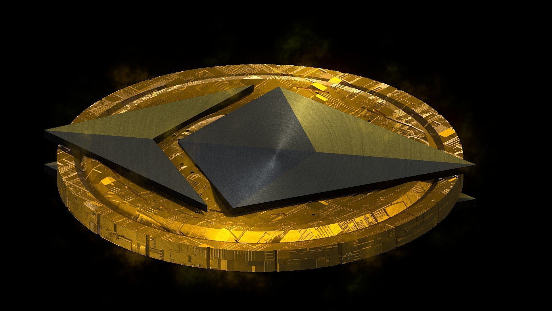 Ethereum Eth Btc Bitcoin Crypto Coin Token Blockchain Nft 0111 3D model_2