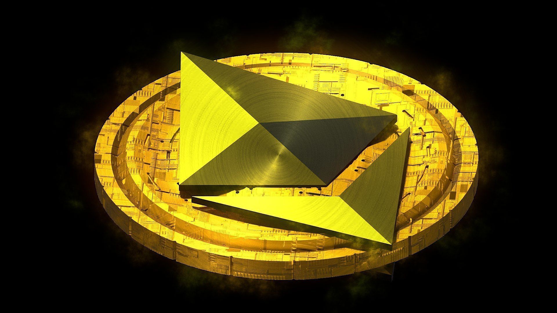 Ethereum Eth Btc Bitcoin Crypto Coin Token Blockchain Nft 0111 3D model_3