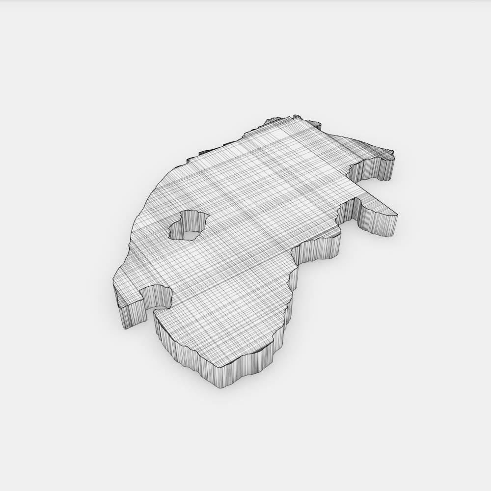 South Africa country map 3d model 3D model_6