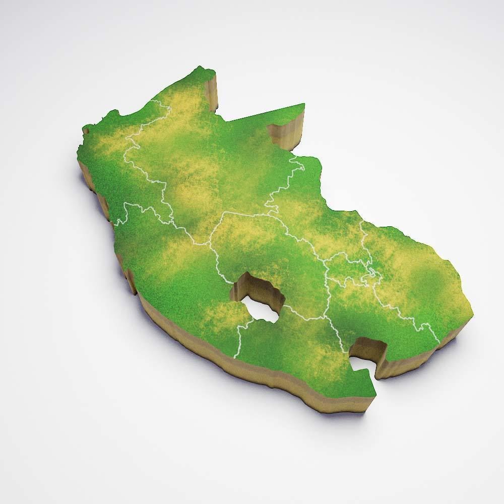South Africa country map 3d model 3D model_3