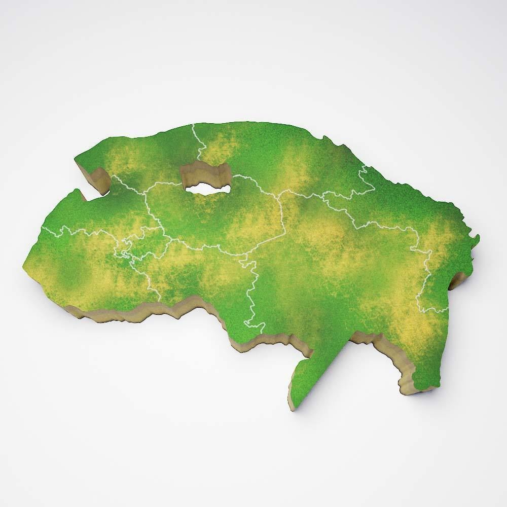 South Africa country map 3d model 3D model_1