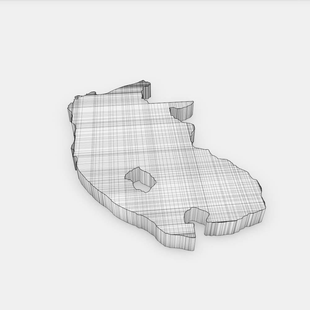 South Africa country map 3d model 3D model_5