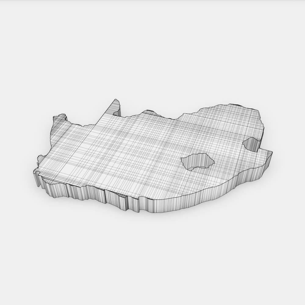 South Africa country map 3d model 3D model_4