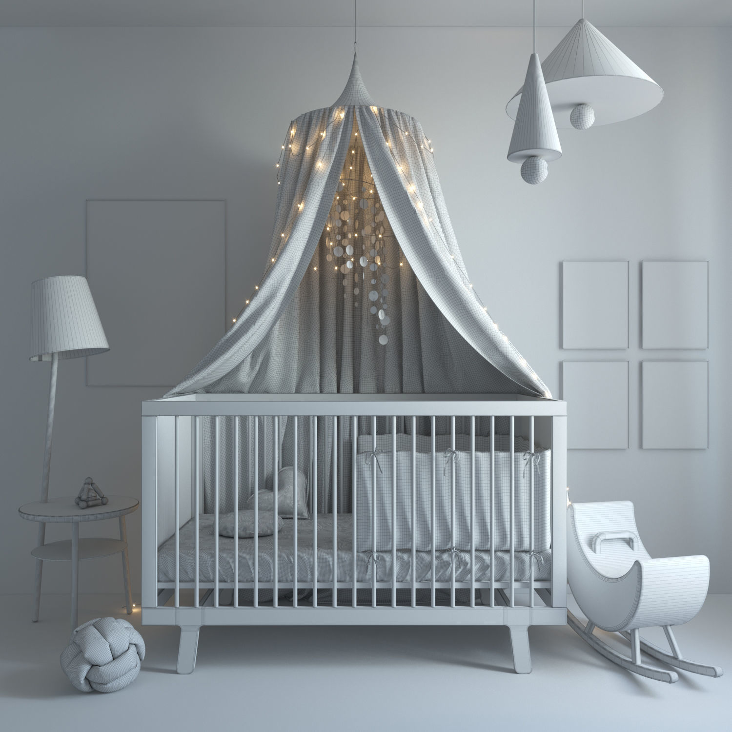room for baby 3D model_2