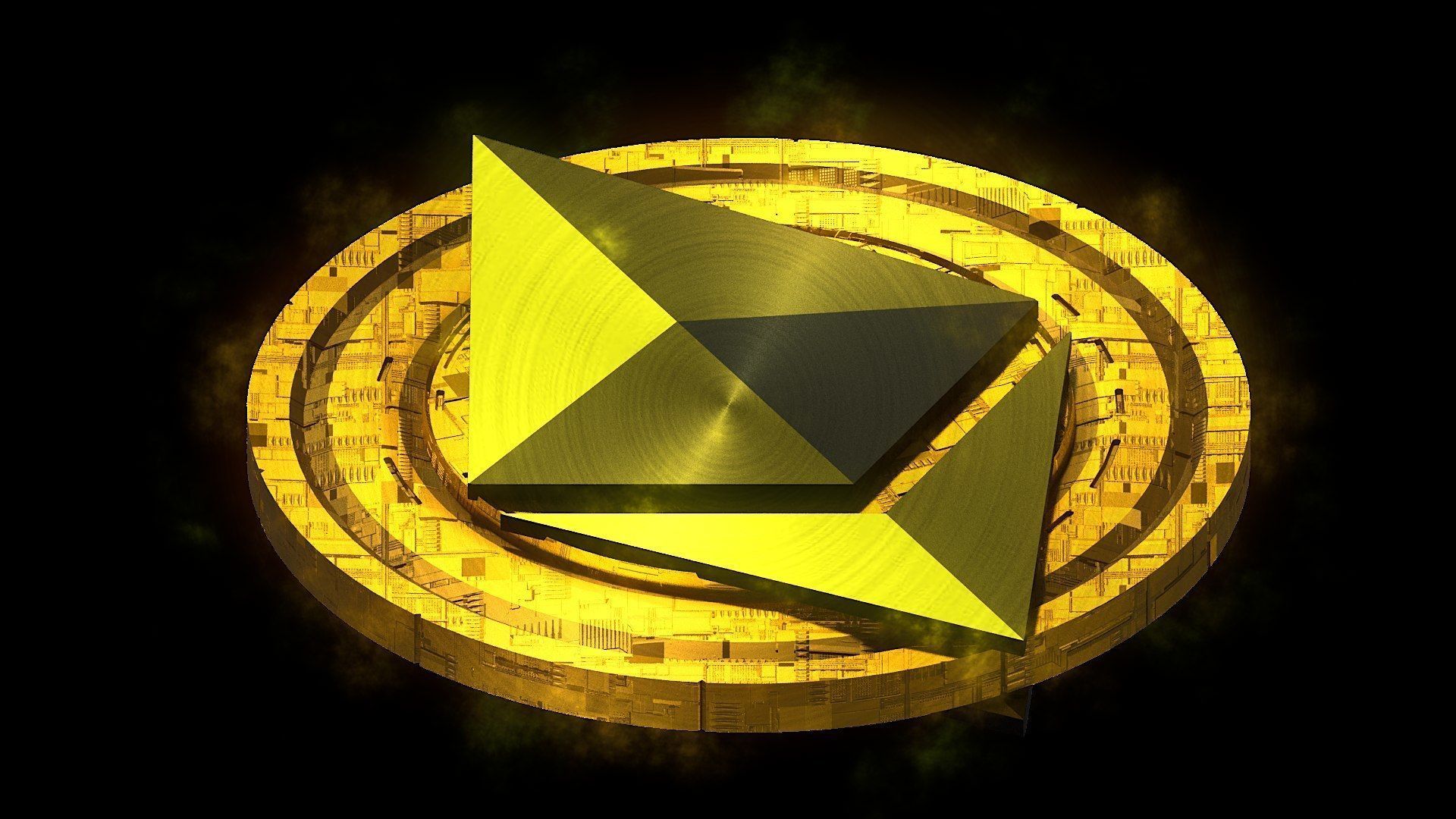 Ethereum Eth Btc Bitcoin Crypto Coin Token Blockchain Nft 0108 3D model_3