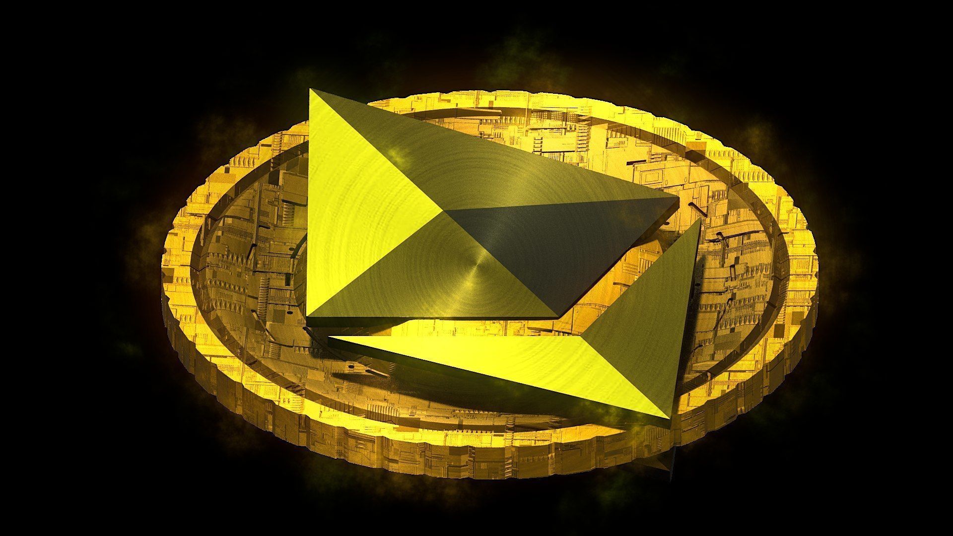 Ethereum Eth Btc Bitcoin Crypto Coin Token Blockchain Nft 0105 3D model_3