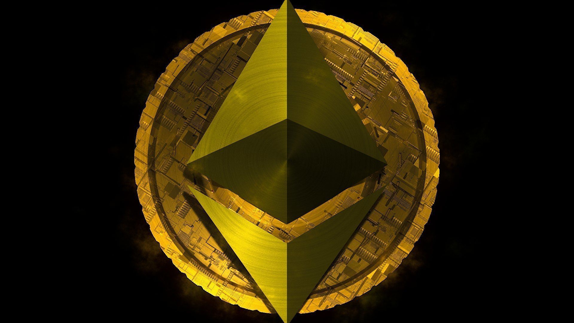 Ethereum Eth Btc Bitcoin Crypto Coin Token Blockchain Nft 0105 3D model_1