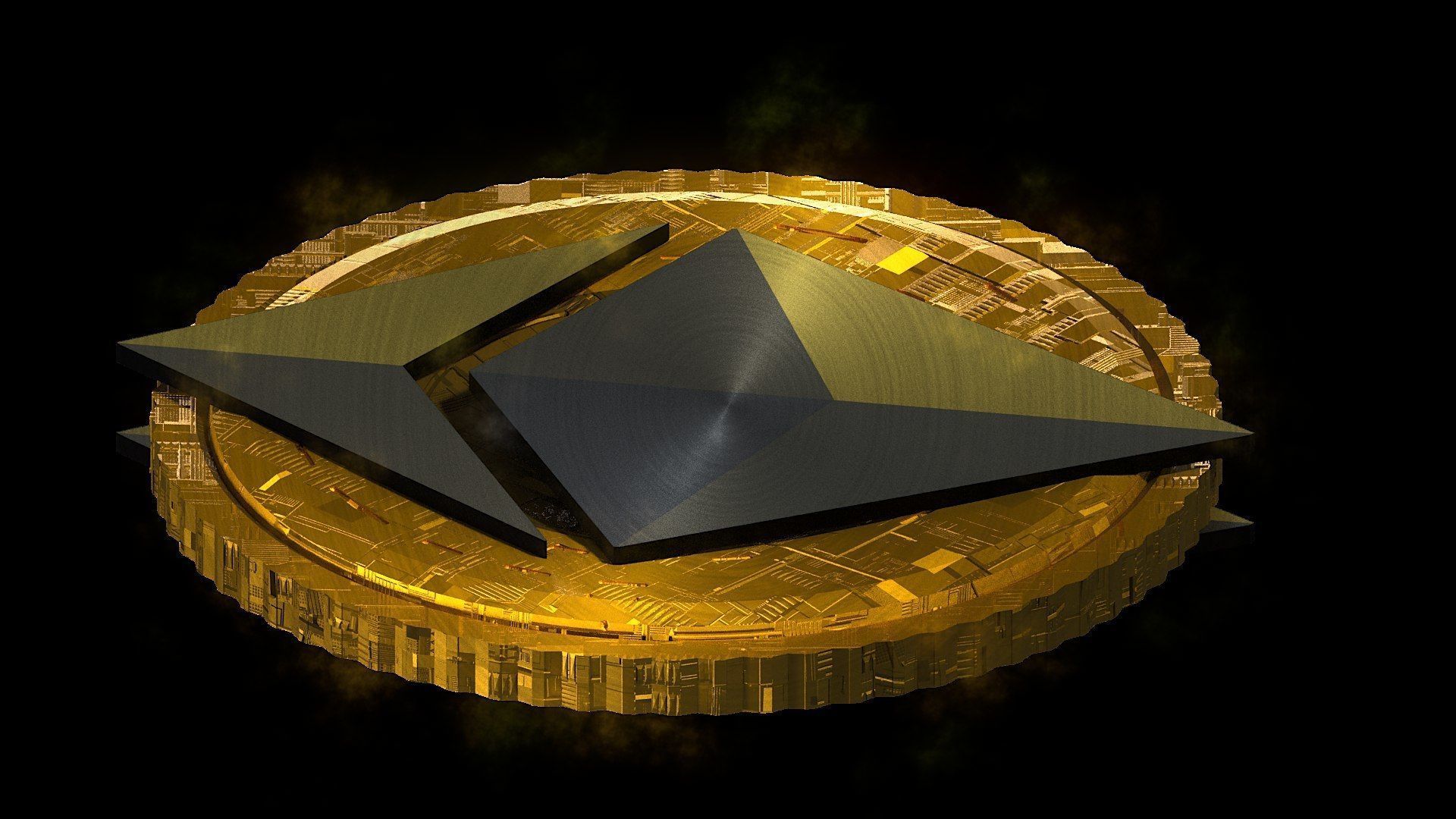 Ethereum Eth Btc Bitcoin Crypto Coin Token Blockchain Nft 0101 3D model_2