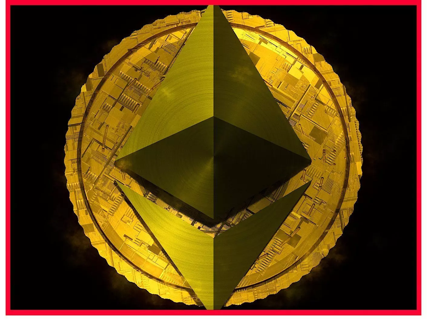 Ethereum Eth Btc Bitcoin Crypto Coin Token Blockchain Nft 0101 3D model_0