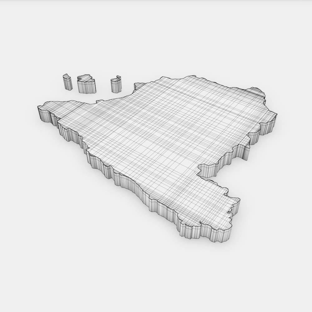 Spain country map 3d model 3D model_6