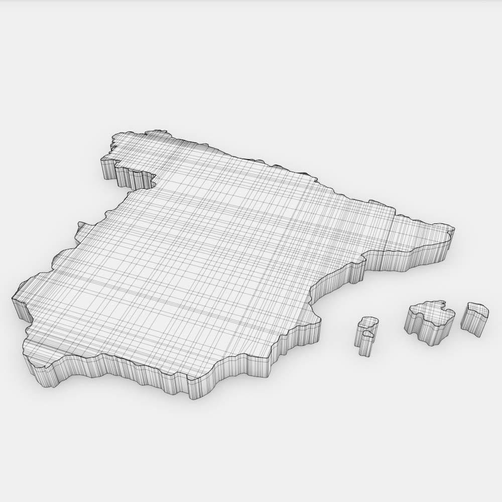 Spain country map 3d model 3D model_4
