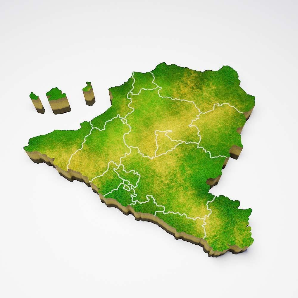 Spain country map 3d model 3D model_2