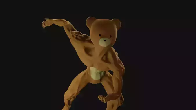 Cute teddy bear 3D model