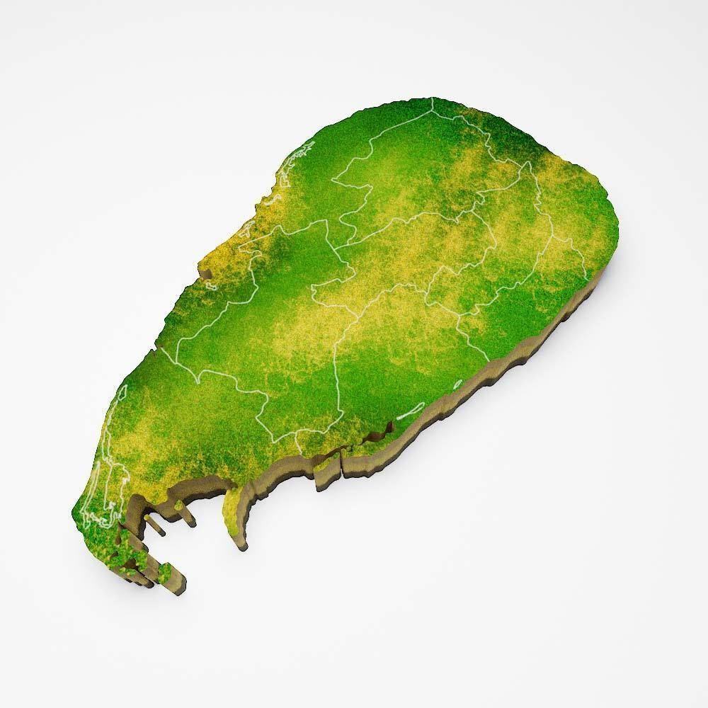 Sri Lanka country map 3d model 3D model_2