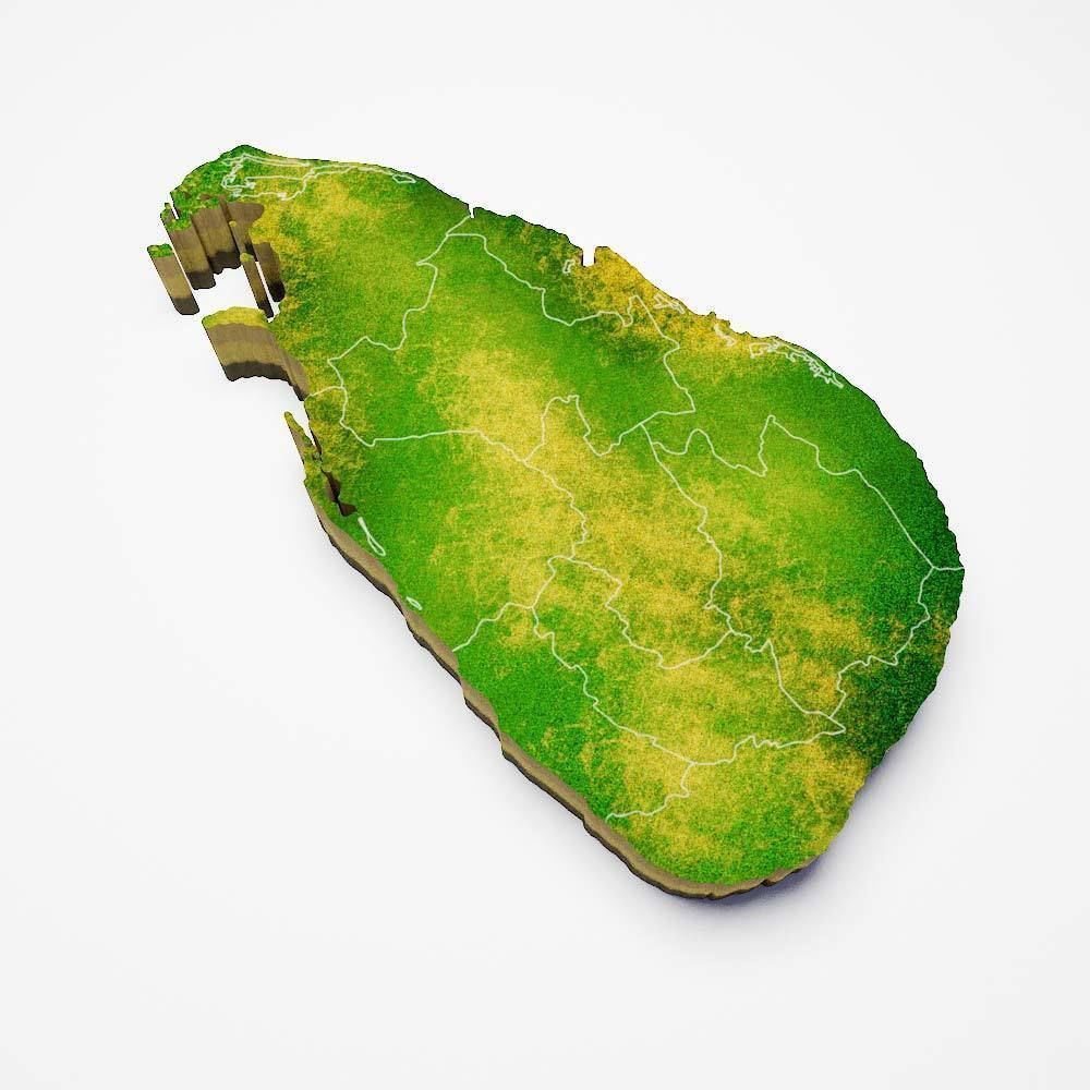 Sri Lanka country map 3d model 3D model_1