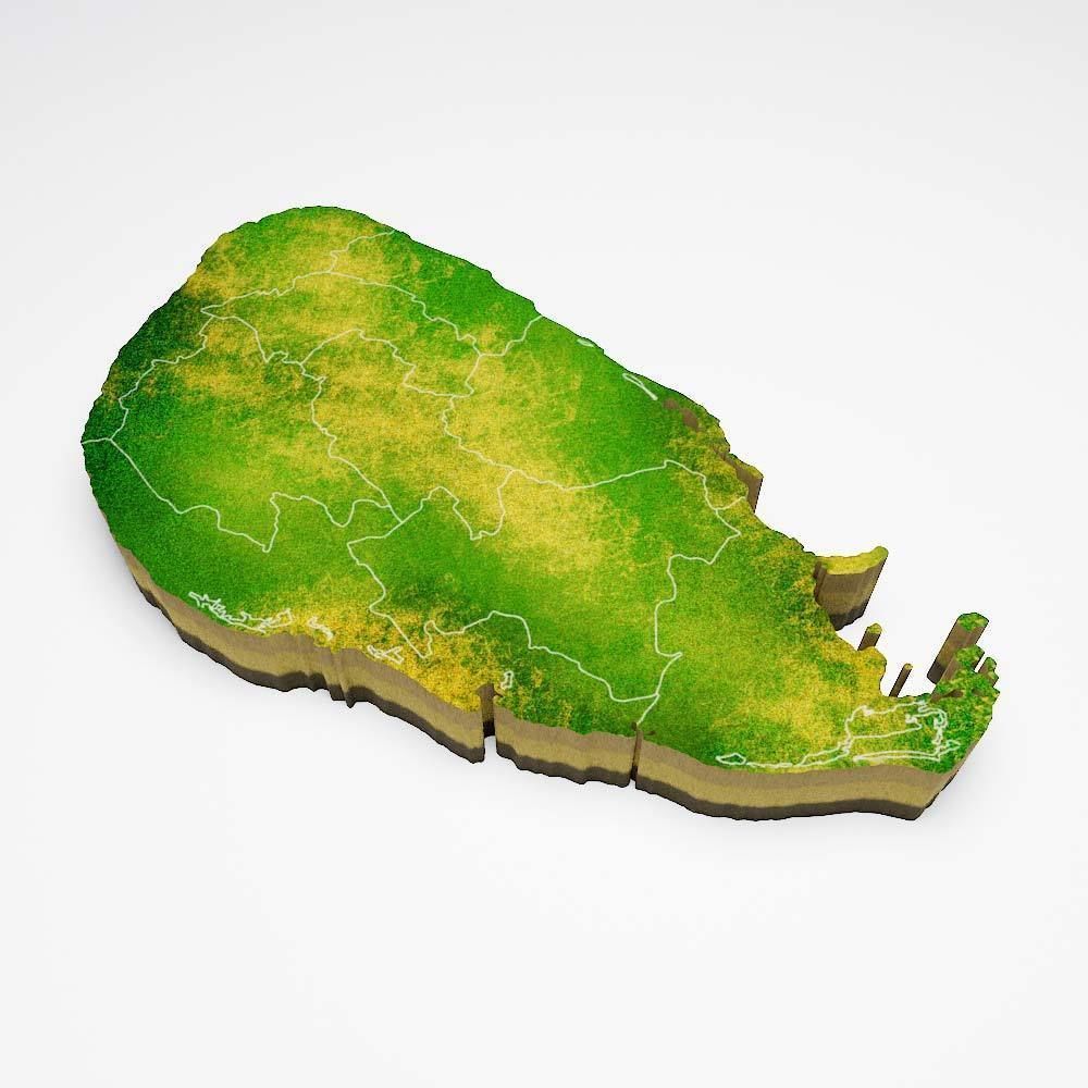 Sri Lanka country map 3d model 3D model_3