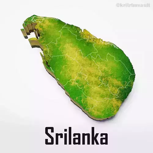 Sri Lanka country map 3d model 3D model