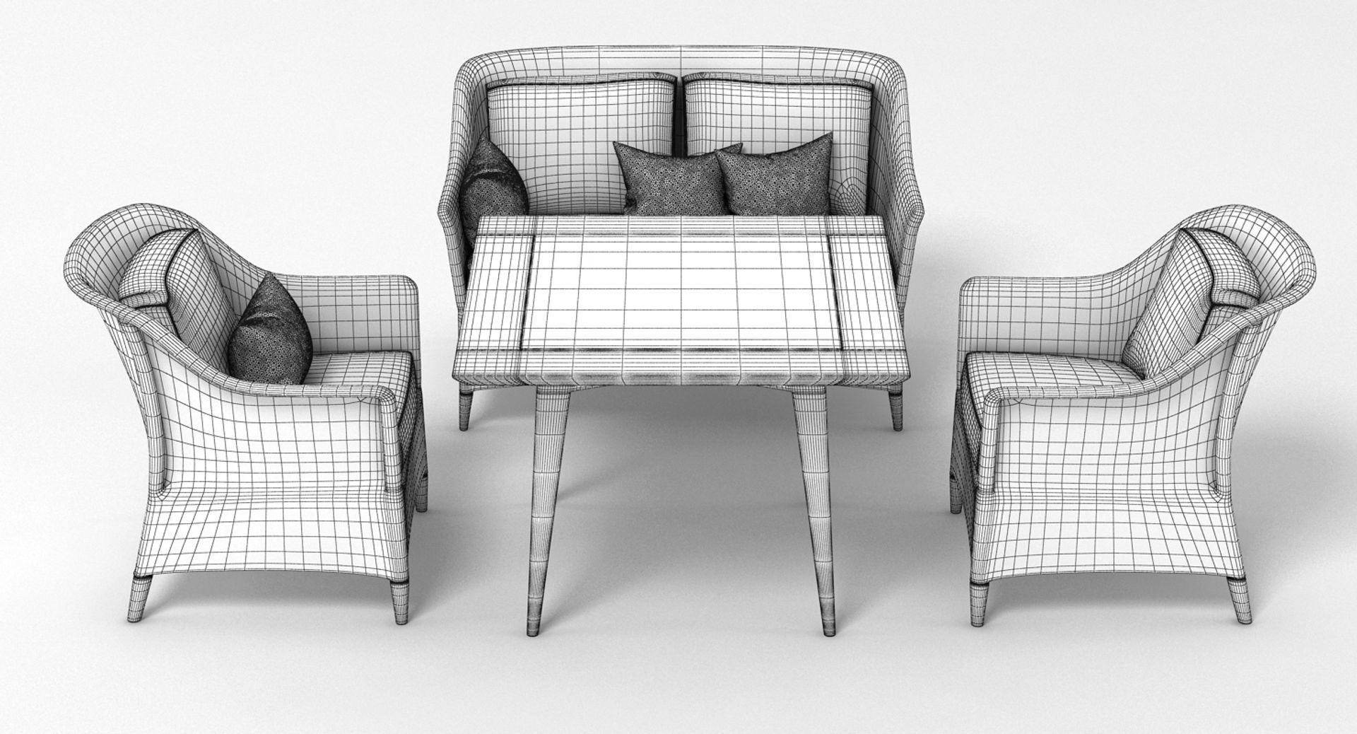 Dedon Summerland Set 3D model_3