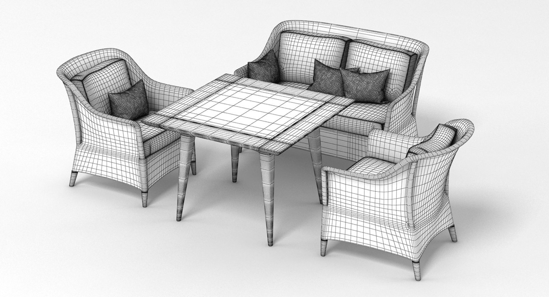 Dedon Summerland Set 3D model_1