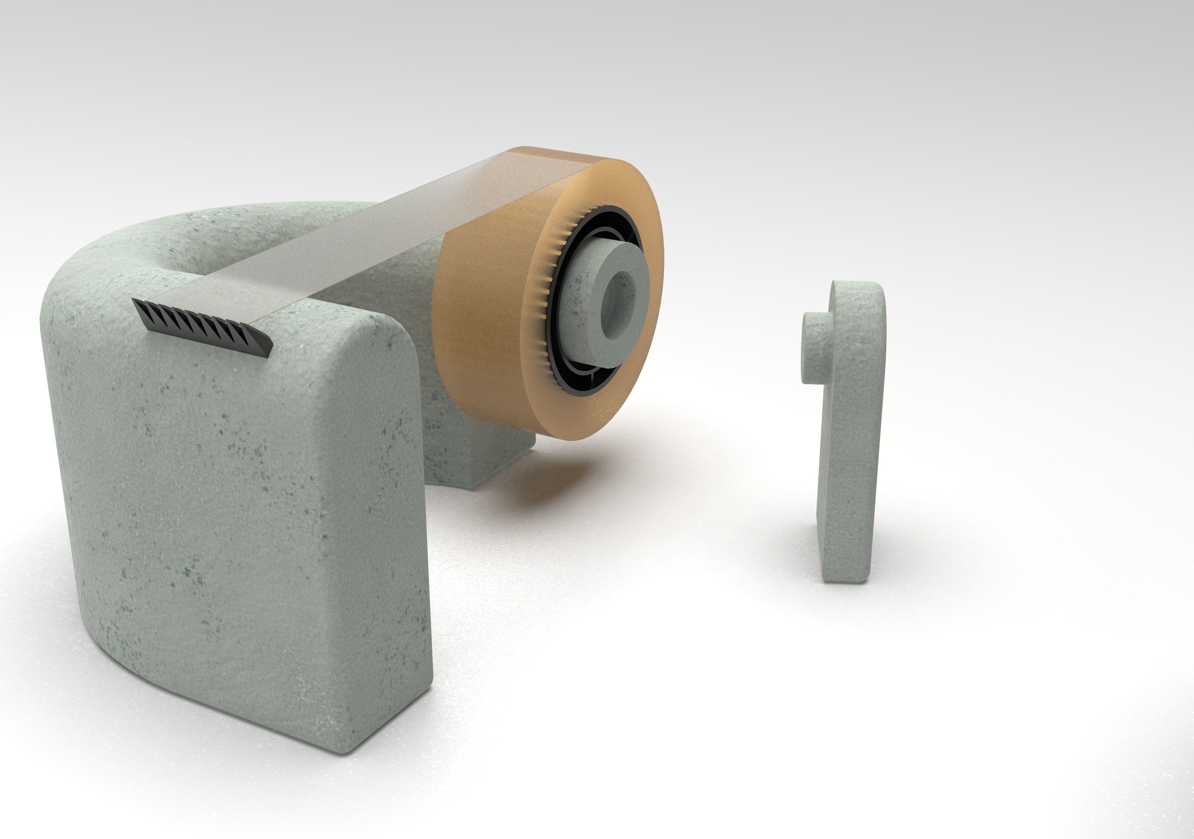 Tape Holder 3D model_3